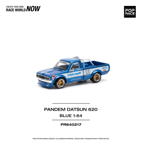 1/64 PANDEM DATSUN 620 BLUE NEW TOOLING