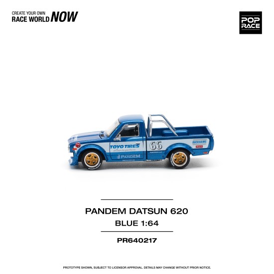 1/64 PANDEM DATSUN 620 BLUE NEW TOOLING