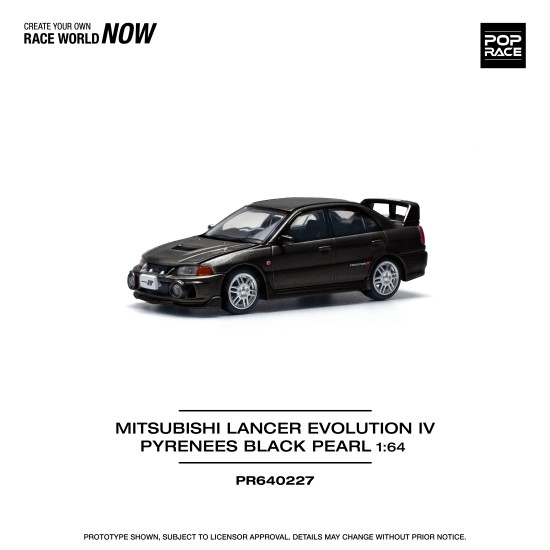 1/64 MITSUBISHI LANCER EVOLUTION IV PYRENEES BLACK PEARL