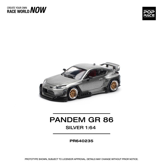 1/64 PANDEM GR86 - SILVER (NEW TOOLING)