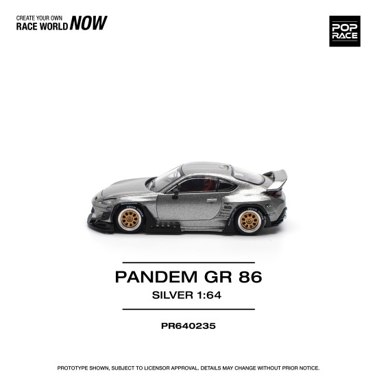 1/64 PANDEM GR86 - SILVER (NEW TOOLING)