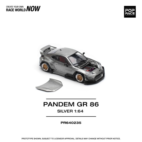 1/64 PANDEM GR86 - SILVER (NEW TOOLING)