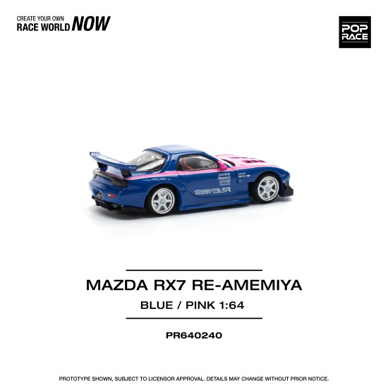 1/64 MAZDA RX7 RE-AMEMIYA - BLUE/PINK