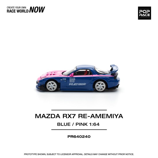 1/64 MAZDA RX7 RE-AMEMIYA - BLUE/PINK