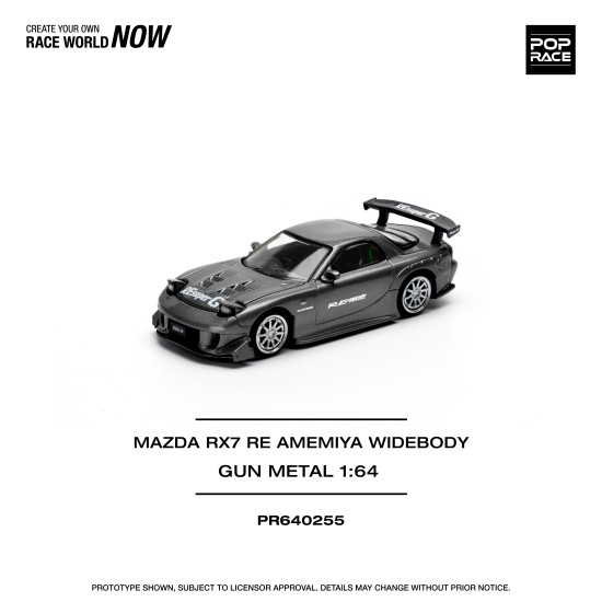 1/64 MAZDA RX7 RE-AMEMIYA - GUN METAL