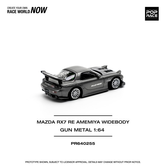 1/64 MAZDA RX7 RE-AMEMIYA - GUN METAL