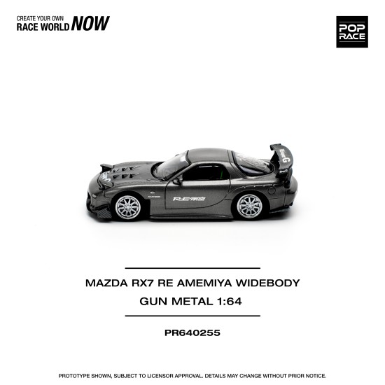 1/64 MAZDA RX7 RE-AMEMIYA - GUN METAL