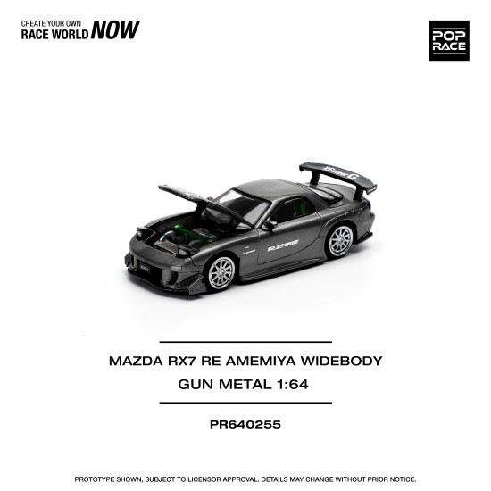 1/64 MAZDA RX7 RE-AMEMIYA - GUN METAL