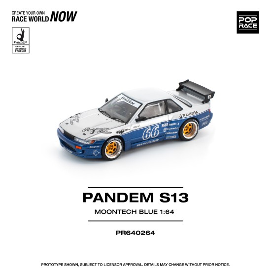 1/64 PANDEM SILVIA S13 - MOONTECH BLUE 1/64 PANDEM SILVIA S13 - MOONTECH BLUE