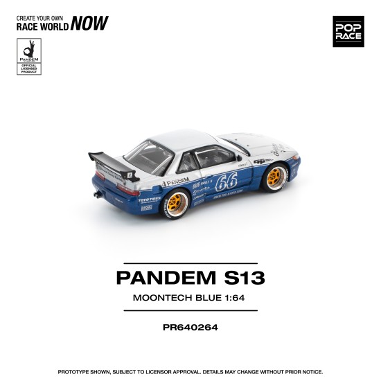 1/64 PANDEM SILVIA S13 - MOONTECH BLUE 1/64 PANDEM SILVIA S13 - MOONTECH BLUE