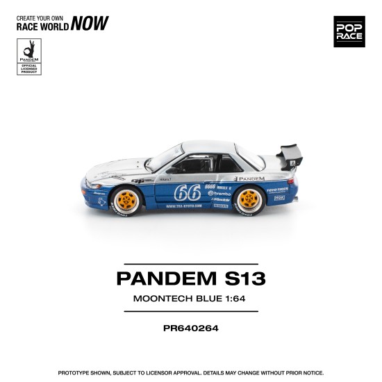 1/64 PANDEM SILVIA S13 - MOONTECH BLUE 1/64 PANDEM SILVIA S13 - MOONTECH BLUE