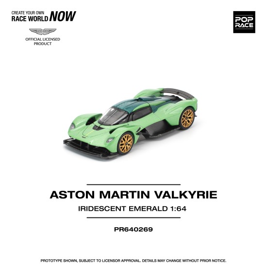 1/64 ASTON MARTIN VALKYRIE - IRIDESCENT EMERALD 1/64 ASTON MARTIN VALKYRIE - IRIDESCENT EMERALD