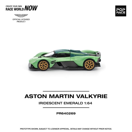 1/64 ASTON MARTIN VALKYRIE - IRIDESCENT EMERALD 1/64 ASTON MARTIN VALKYRIE - IRIDESCENT EMERALD