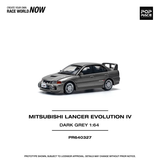 1/64 MITSUBISHI LANCER EVOLUTION IV DARK GREY 1/64 MITSUBISHI LANCER EVOLUTION IV DARK GREY