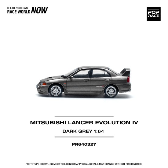1/64 MITSUBISHI LANCER EVOLUTION IV DARK GREY 1/64 MITSUBISHI LANCER EVOLUTION IV DARK GREY