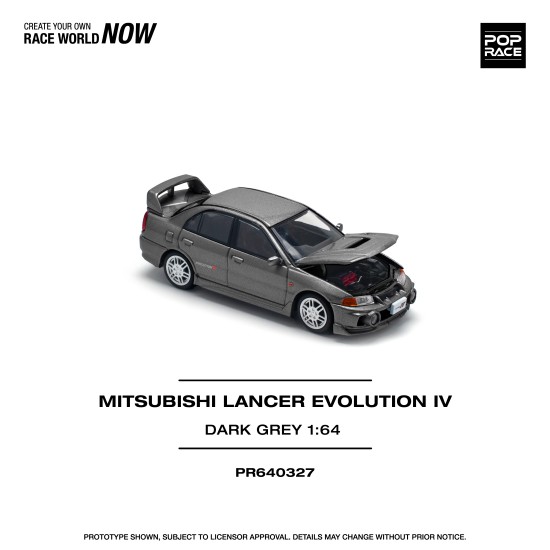 1/64 MITSUBISHI LANCER EVOLUTION IV DARK GREY 1/64 MITSUBISHI LANCER EVOLUTION IV DARK GREY