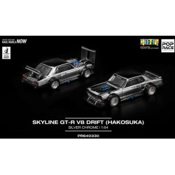 1/64 SKYLINE GT-R V8 DRIFT (HAKOSUKA) SILVER CHROME