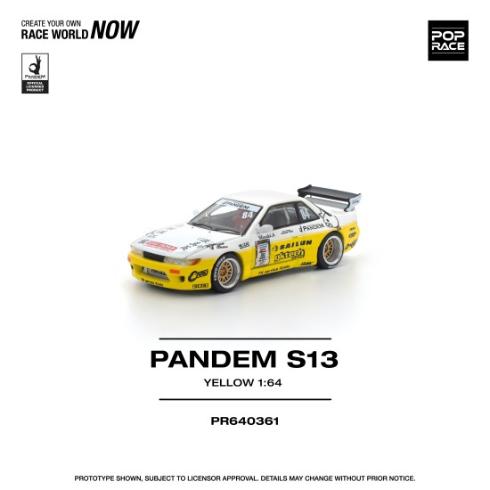 1/64 PANDEM SILVIA S13 2020 D1 LIGHTS YELLOW/WHITE 1/64 PANDEM SILVIA S13 2020 D1 LIGHTS YELLOW/WHITE