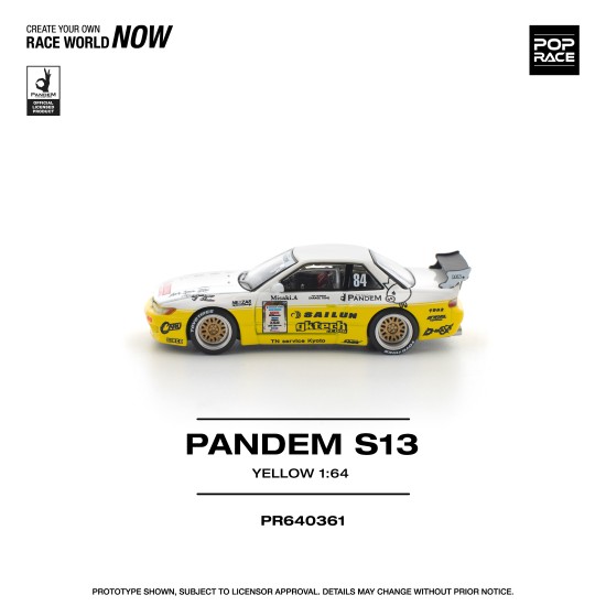 1/64 PANDEM SILVIA S13 2020 D1 LIGHTS YELLOW/WHITE 1/64 PANDEM SILVIA S13 2020 D1 LIGHTS YELLOW/WHITE