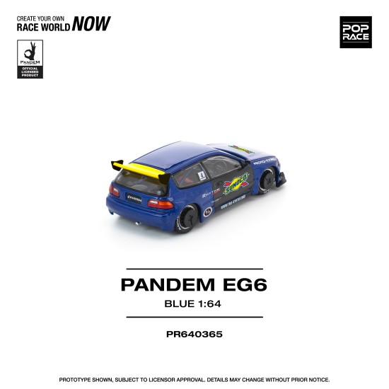 1/64 PANDEM CIVIC EG6 BLUE/BLACK 1/64 PANDEM CIVIC EG6 BLUE/BLACK
