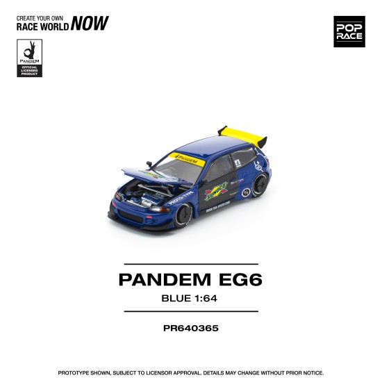 1/64 PANDEM CIVIC EG6 BLUE/BLACK 1/64 PANDEM CIVIC EG6 BLUE/BLACK