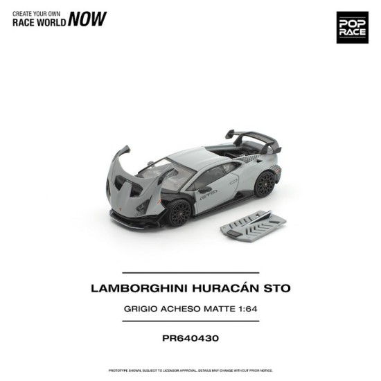 1/64 LAMBORGHINI HURACAN STO GRIGIO ACHESO NATTE 1/64 LAMBORGHINI HURACAN STO GRIGIO ACHESO NATTE