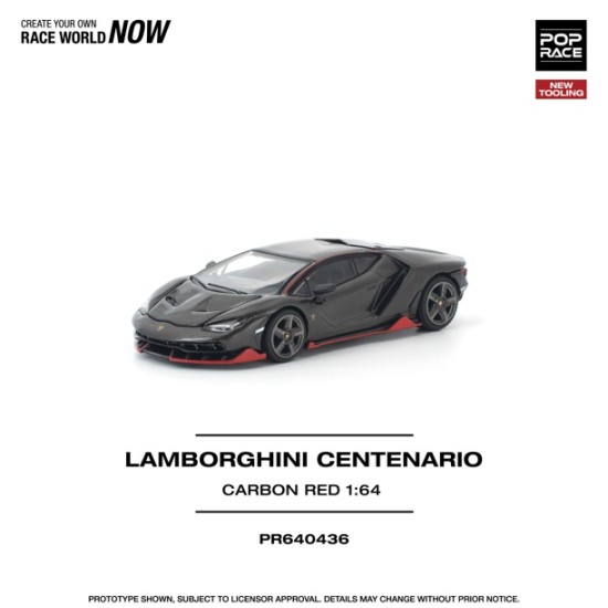 1/64 LAMBORGHINI CENTENARIO CARBON RED NEW TOOLING