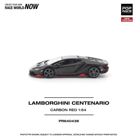1/64 LAMBORGHINI CENTENARIO CARBON RED NEW TOOLING