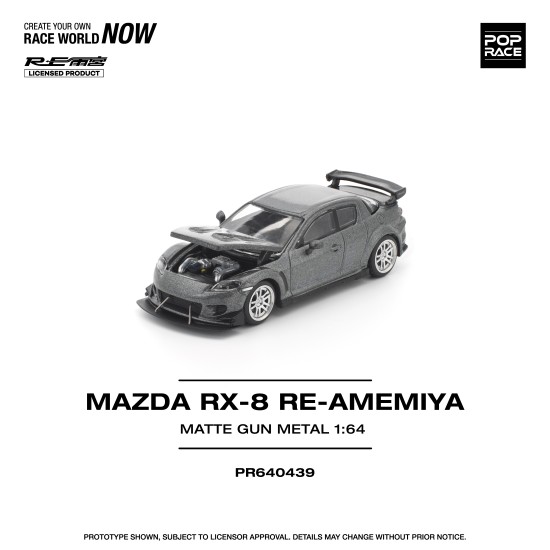 1/64 MAZDA RX-8 RE-AMEMIYA GUN METAL