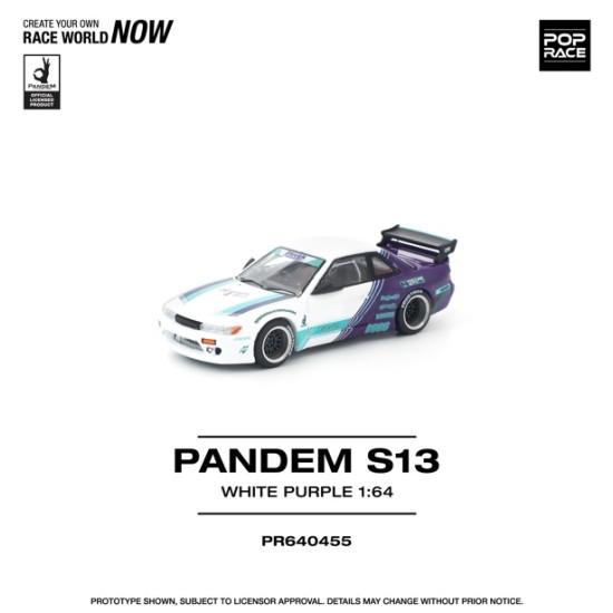 1/64 PANDEM S13 WHITE PURPLE 1/64 PANDEM S13 WHITE PURPLE