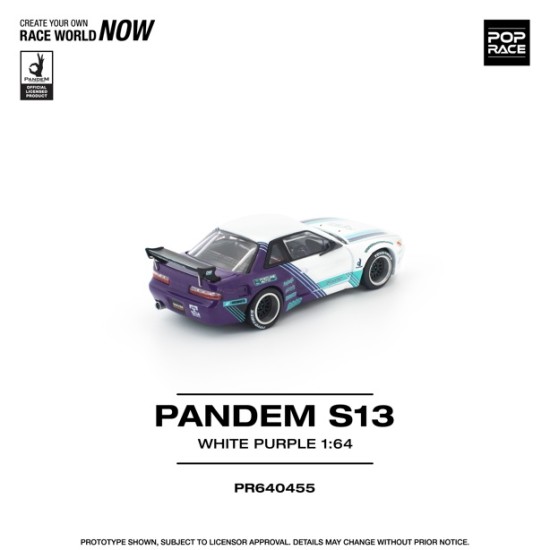 1/64 PANDEM S13 WHITE PURPLE 1/64 PANDEM S13 WHITE PURPLE