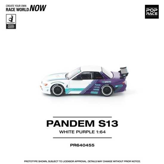 1/64 PANDEM S13 WHITE PURPLE 1/64 PANDEM S13 WHITE PURPLE