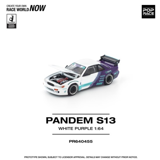 1/64 PANDEM S13 WHITE PURPLE 1/64 PANDEM S13 WHITE PURPLE