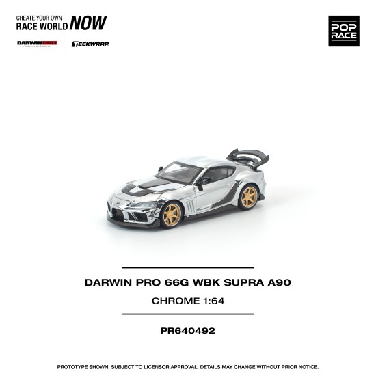 1/64 DARWIN PRO 66G WBK SUPRA A90 SILVER CHROME 1/64 DARWIN PRO 66G WBK SUPRA A90 SILVER CHROME