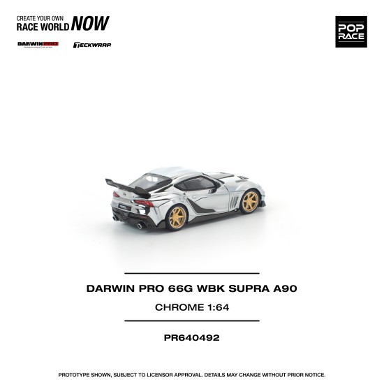 1/64 DARWIN PRO 66G WBK SUPRA A90 SILVER CHROME 1/64 DARWIN PRO 66G WBK SUPRA A90 SILVER CHROME