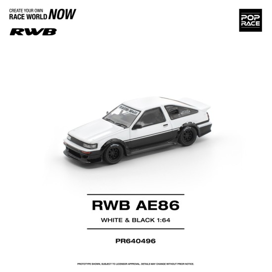 1/64 RWB AE86 WHITE BLACK