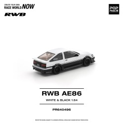 1/64 RWB AE86 WHITE BLACK 1/64 RWB AE86 WHITE BLACK