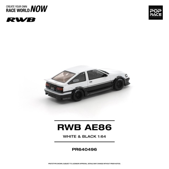 1/64 RWB AE86 WHITE BLACK