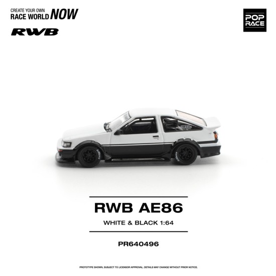 1/64 RWB AE86 WHITE BLACK
