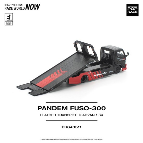 1/64 PANDEM FUSO 300 FLATBED TRANSPORTER ADVAN
