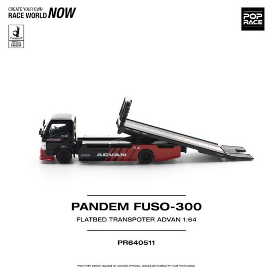 1/64 PANDEM FUSO 300 FLATBED TRANSPORTER ADVAN