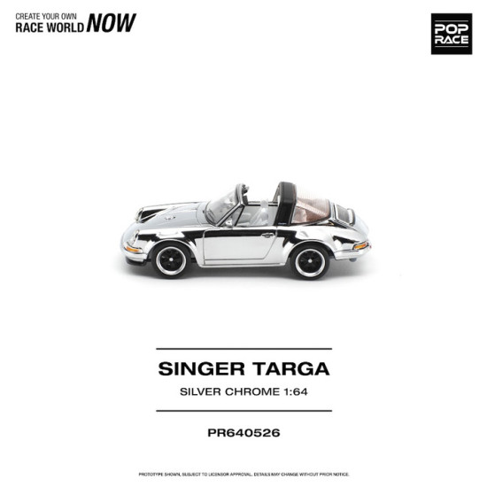 1/64 SINGER TARGA SILVER CHROME