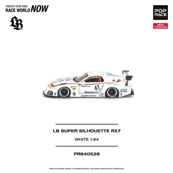 1/64 LB SUPER SILHOUETTE RX7 (FD3S) WHITE NEW TOOLING
