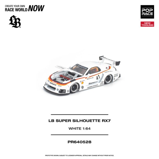 1/64 LB SUPER SILHOUETTE RX7 (FD3S) WHITE NEW TOOLING