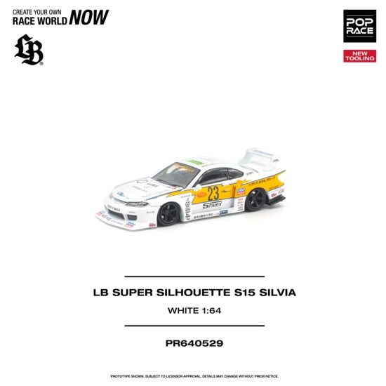 1/64 LB SUPER SILHOUETTE S15 SILVIA WHITE NEW TOOLING 1/64 LB SUPER SILHOUETTE S15 SILVIA WHITE NEW TOOLING