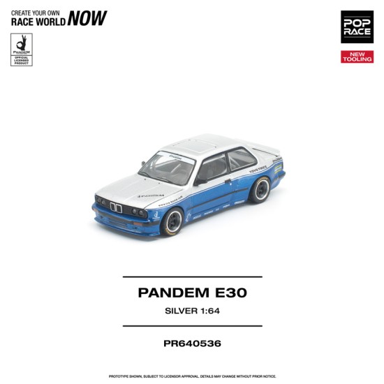 1/64 PANDEM E30 SILVER NEW TOOLING