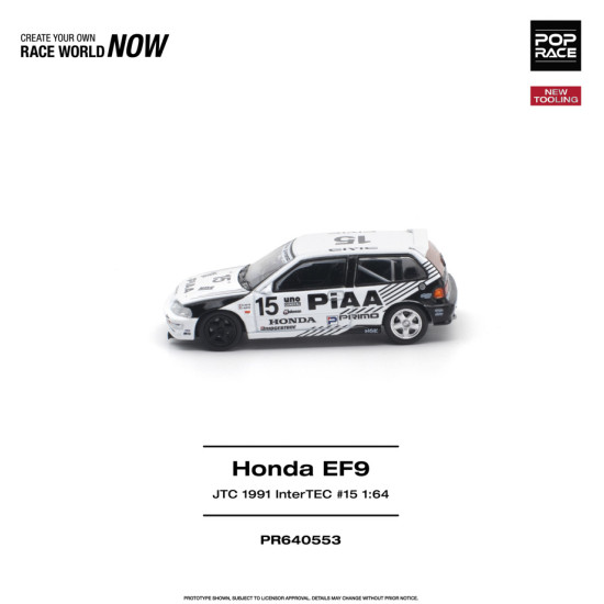 1/64 HONDA CIVIC (EF9) NO.15 JTC 1991 INTERTEC 1/64 HONDA CIVIC (EF9) NO.15 JTC 1991 INTERTEC