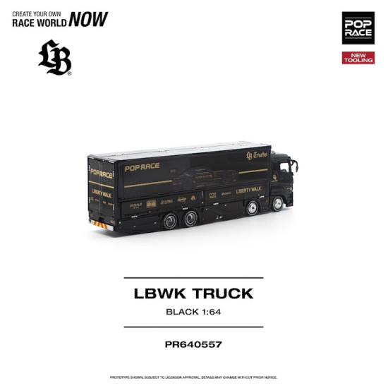 1/64 LBWK TRUCK BLACK NEW TOOLING