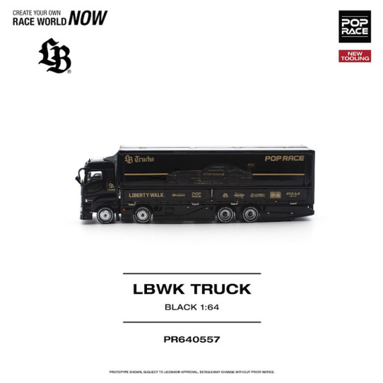 1/64 LBWK TRUCK BLACK NEW TOOLING