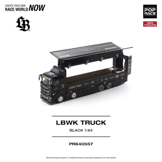 1/64 LBWK TRUCK BLACK NEW TOOLING